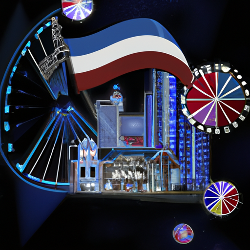 An image that showcases the vibrant nightlife of Estonia, with a casino backdrop