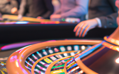 An image showcasing the vibrant atmosphere of free casino games in Estonia