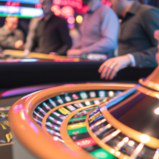 An image showcasing the vibrant atmosphere of free casino games in Estonia