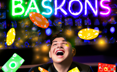 An image that showcases the excitement of receiving a cashback bonus in a casino