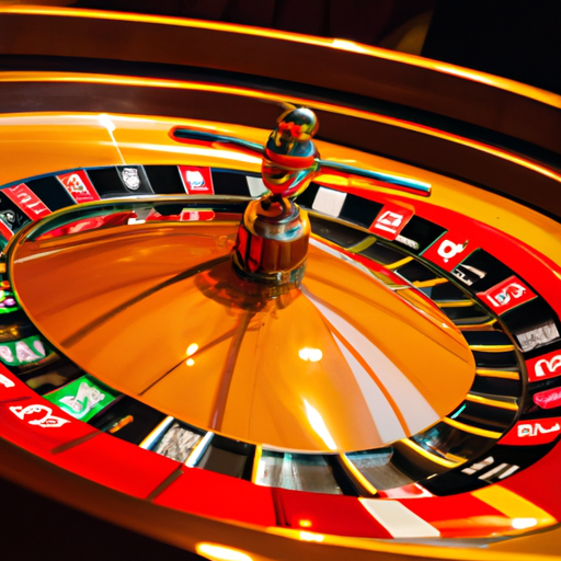An image capturing the allure of Европейская рулетка, depicting a sophisticated casino setting with a gleaming roulette wheel amidst elegant players, their excitement palpable in the air
