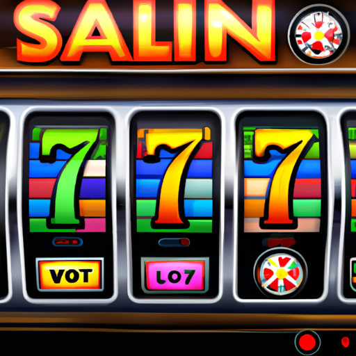 An image showcasing the vibrant world of online slot machines for real money, with colorful reels spinning and flashing lights, immersing players in the thrilling atmosphere of online gambling