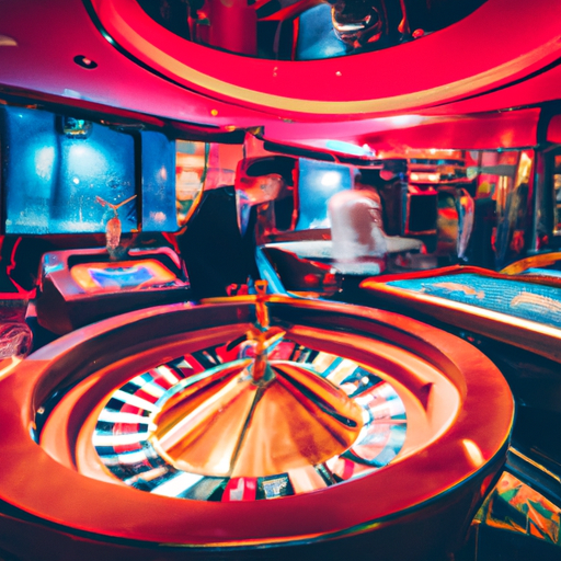 An image depicting a vibrant casino scene in Estonia's Entropay Casino