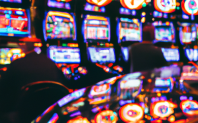 An image showcasing the vibrant atmosphere of Slotparadise Casino, Estonia