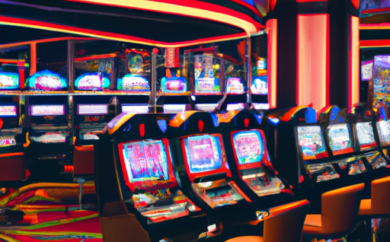 An image showcasing the vibrant atmosphere of Sts Casino in Estonia