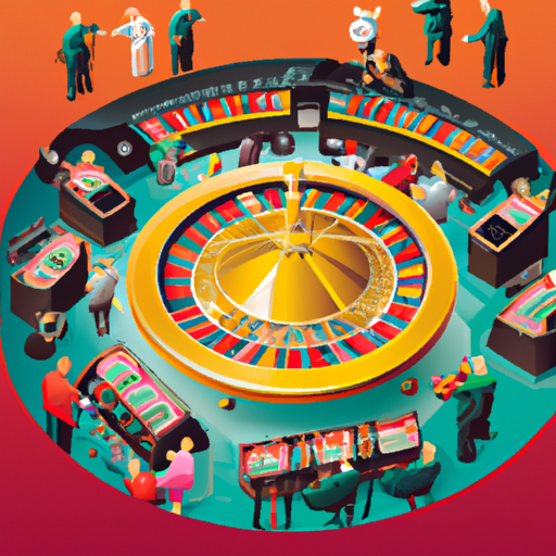 An image that depicts the vibrant and bustling atmosphere of Olybet in Estonia