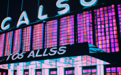 An image showcasing the vibrant nightlife of Estonia, featuring the iconic Paf Casino