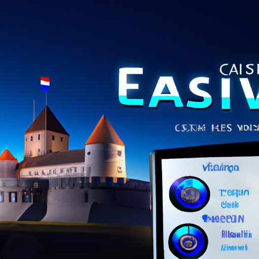 An image showcasing the vibrant Estonian online casino scene, featuring a Webmoney payment method