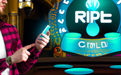 An image showcasing an Estonian online casino, featuring the Ripple payment method