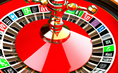 An image showcasing the essentials of playing roulette: a sleek roulette wheel with numbered pockets, a croupier's hand gracefully spinning the ball, and intense anticipation on players' faces as they place their bets