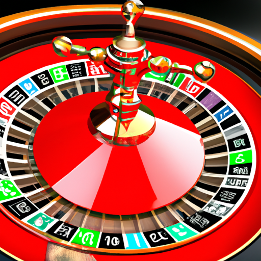 An image showcasing the essentials of playing roulette: a sleek roulette wheel with numbered pockets, a croupier's hand gracefully spinning the ball, and intense anticipation on players' faces as they place their bets