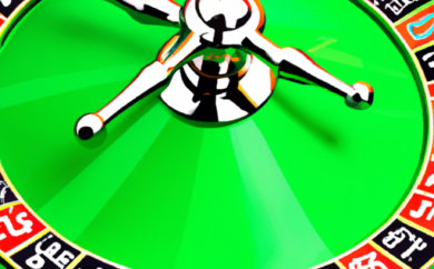 An image showcasing a roulette table with a vibrant green felt, adorned with sleek silver numbers and a minimalistic design