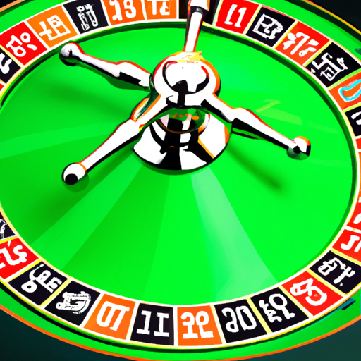 An image showcasing a roulette table with a vibrant green felt, adorned with sleek silver numbers and a minimalistic design