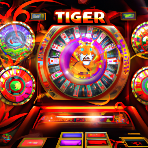 An image showcasing the vibrant world of Red Tiger Gaming's slots: a mesmerizing blend of colorful symbols, intricate designs, and captivating animations that transport players into a realm of thrilling entertainment