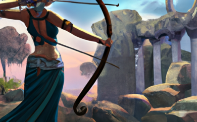 An image showcasing the thrilling clash between Artemis and Medusa in a game slot