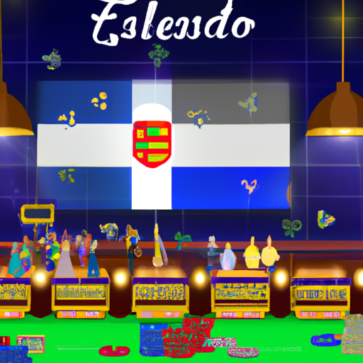 An image showcasing the vibrant atmosphere of Pledoo Casino, tailored for Estonian players
